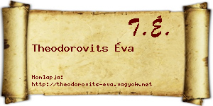 Theodorovits Éva névjegykártya