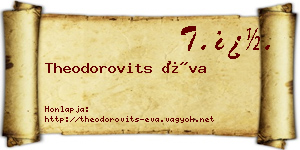 Theodorovits Éva névjegykártya