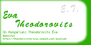 eva theodorovits business card